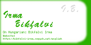 irma bikfalvi business card